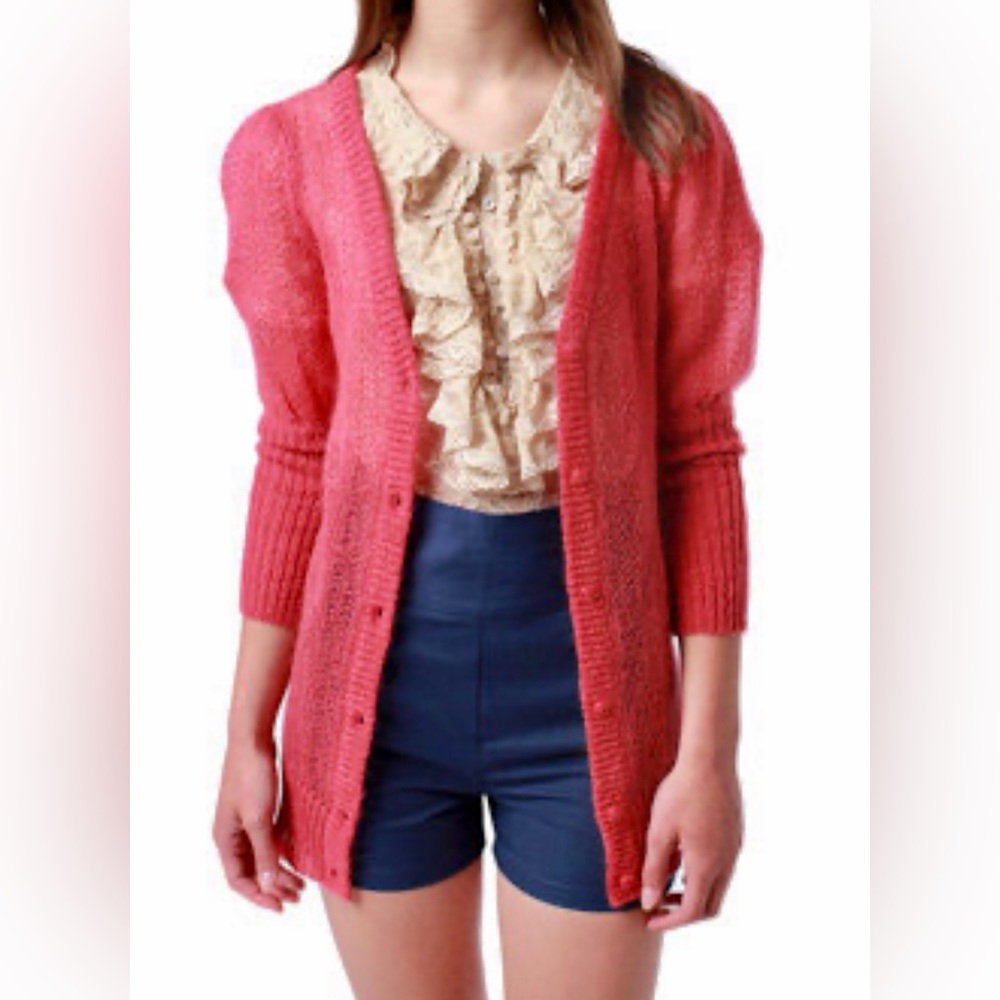 Kimchi Blue Rose Knit Cardigan Size S